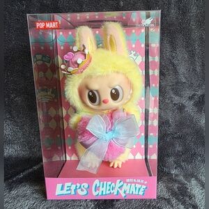New POP MART Let's Checkmate Queen Labubu Plush Pendant THE MONSTERS Authentic